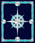 Nautical Compass Star Design Rug