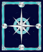 Nautical Compass Star Design Rug