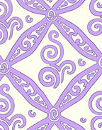 Lavender Swirl Scroll Pattern Rug