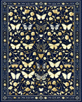 Midnight Garden Butterfly Motif Rug