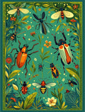 Whimsical Insect Botanical Garden Rug