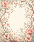 Vintage Floral Branch Patterned Rug