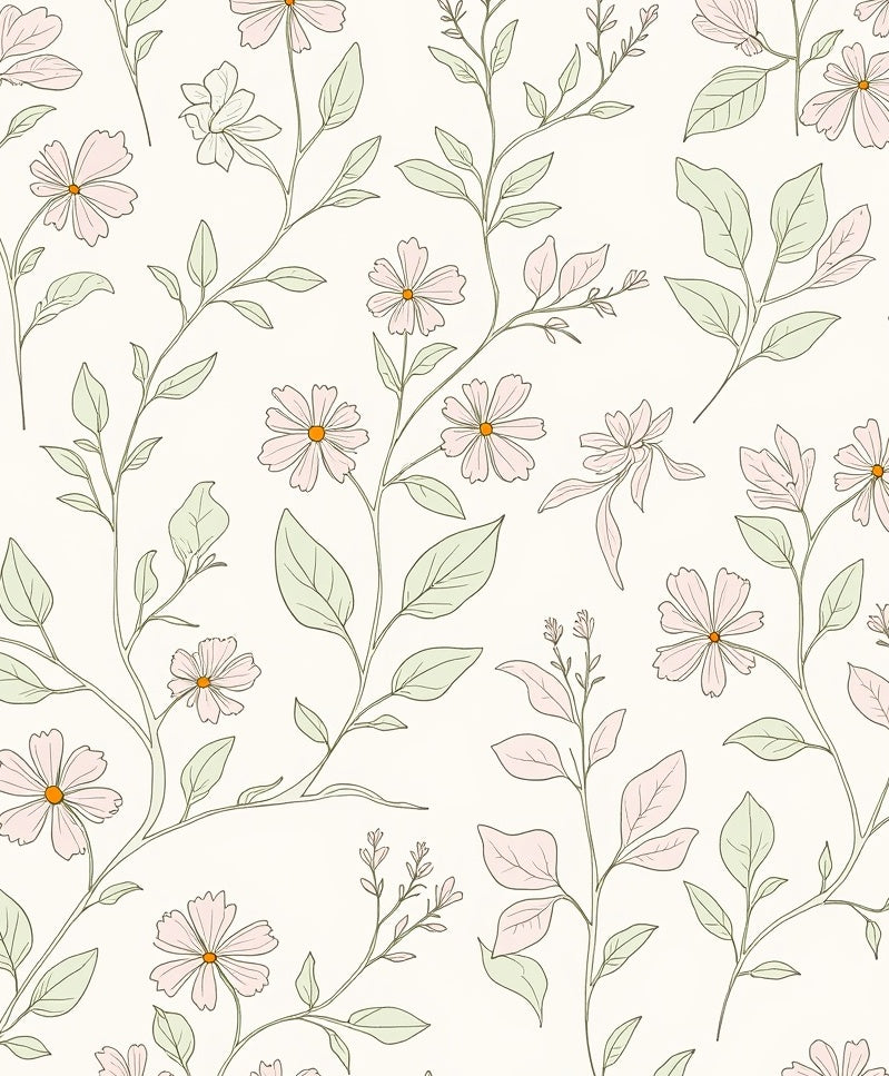 Botanical Art Floral Pattern Rug