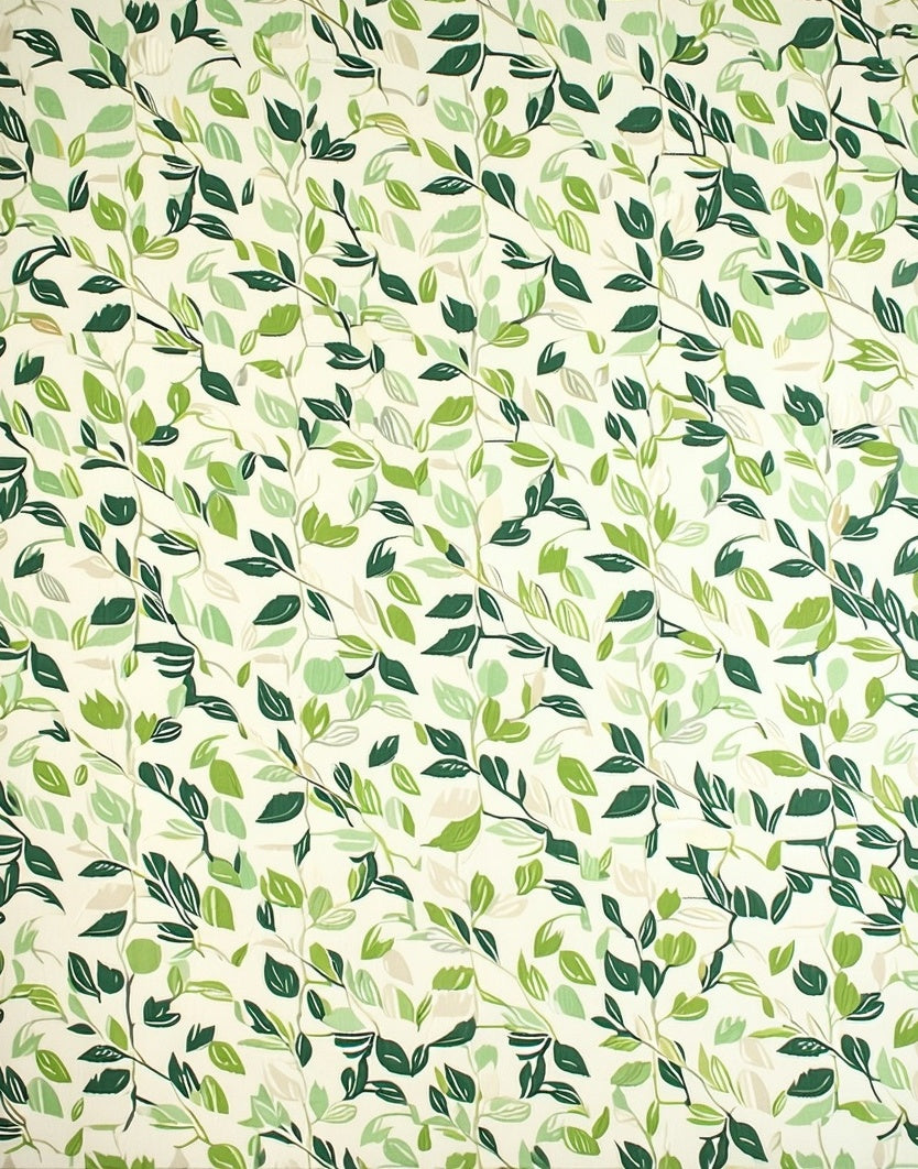 Green Leafy Vine Pattern Rug