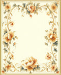 Vintage Floral Scrollwork Garden Rug