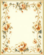Vintage Floral Scrollwork Garden Rug