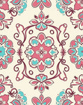 Vintage Floral Mandala Patterned Rug