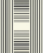Minimalist Black Cream Stripe Design Rug