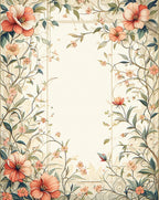 Vintage Floral Vine and Blossom Rug