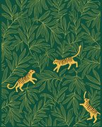 Vibrant Tiger Jungle Pattern Rug