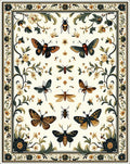 Ornate Butterfly Beetle Nature Pattern Rug