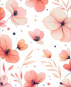 Delicate Coral Petal Blossom Design Rug
