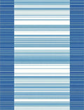 Striped Blue White Geometric Pattern Rug