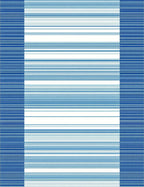 Striped Blue White Geometric Pattern Rug