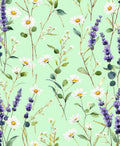 Floral Lavender Daisy Meadow Pattern Rug