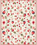 Strawberry Garden Floral Pattern Rug