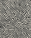 Bold Black White Abstract Wave Pattern Rug