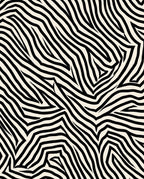 Bold Black White Abstract Wave Pattern Rug