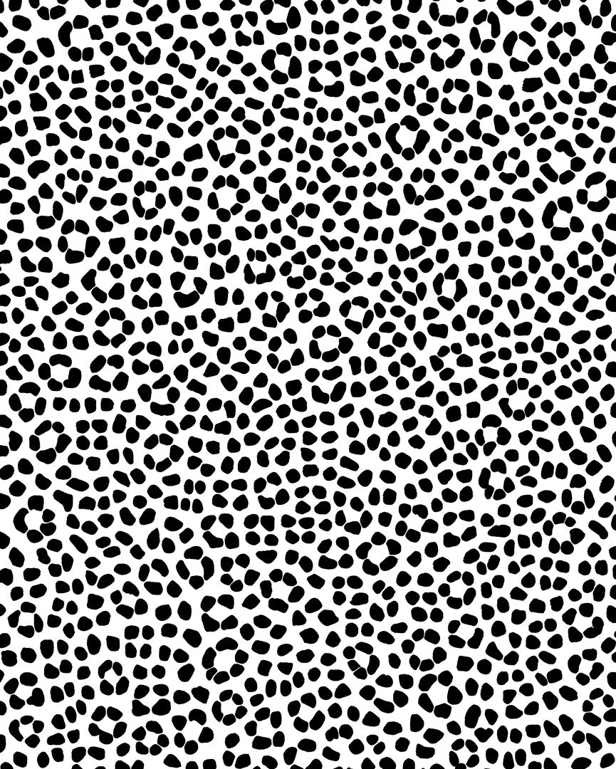 Modern Spotty Black and White Design Rug