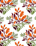 Autumnal Scarlet Foliage Cluster Rug