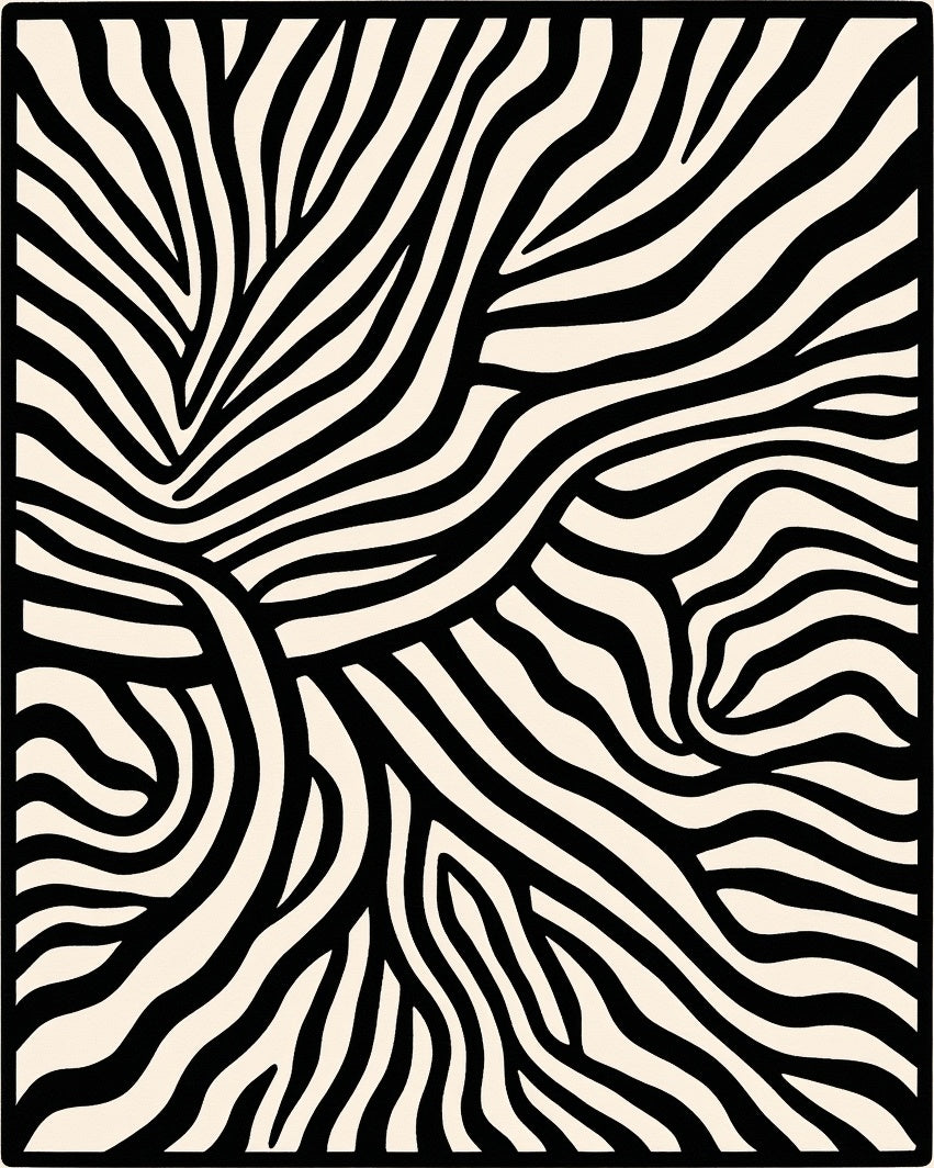 Bold Zebra Stripe Pattern Rug