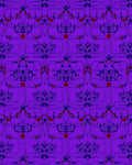 Ornate Purple Abstract Symmetry Design Rug
