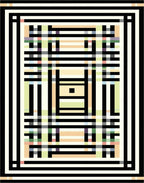 Abstract Geometric Plaid Pattern Rug
