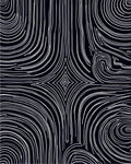 Abstract Swirls Dark Contemporary Pattern Rug