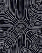 Abstract Swirls Dark Contemporary Pattern Rug