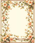 Soft Floral Vine Cream Rug