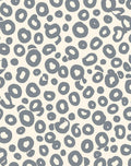 Gray Abstract Leopard Spotted Pattern Rug