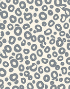 Gray Abstract Leopard Spotted Pattern Rug