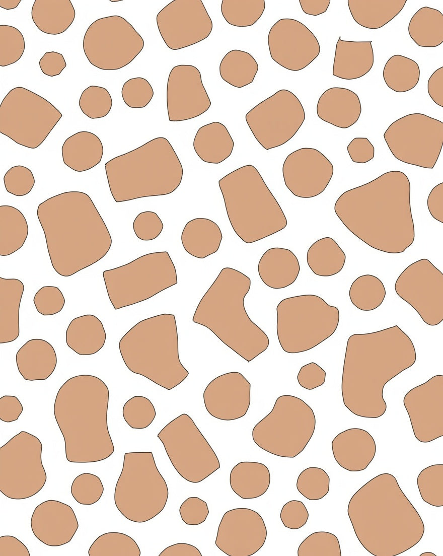 Brown White Organic Polka Dot Rug