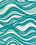 Ocean Wave Pattern Design Rug