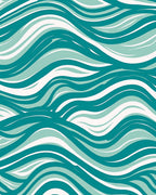 Ocean Wave Pattern Design Rug