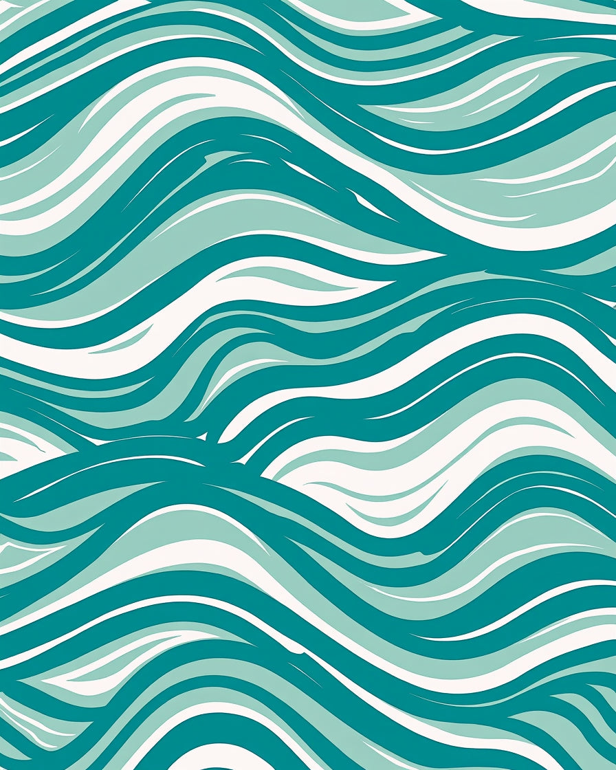 Ocean Wave Pattern Design Rug