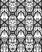 Bold Black White Tribal Pattern Rug