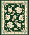 Elegant Floral Botanical Scroll Design Rug