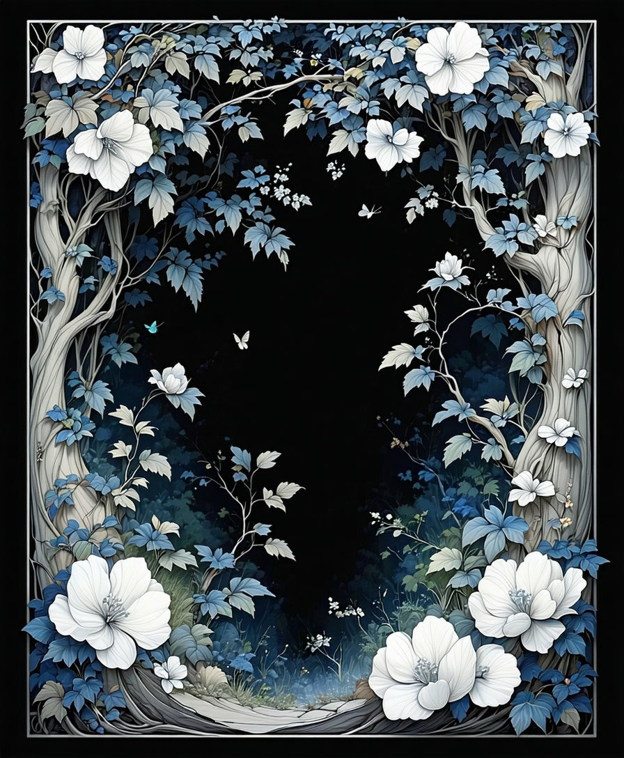 Whimsical Floral Woodland Charm Rug