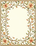Vines Floral Scrollwork Botanical Design Rug