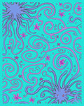 Octopus And Swirl Whimsical Design Rug