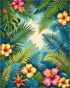 Tropical Floral Jungle Vibe Rug