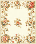 Classic Floral Vines PatternedRug Rug