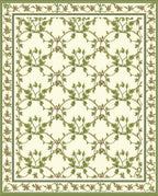 Vine And Berry Lattice Design Rug
