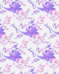 Soft Purple Pink Floral Sketch Rug