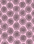 Hand Drawn Rose Pattern Print Rug