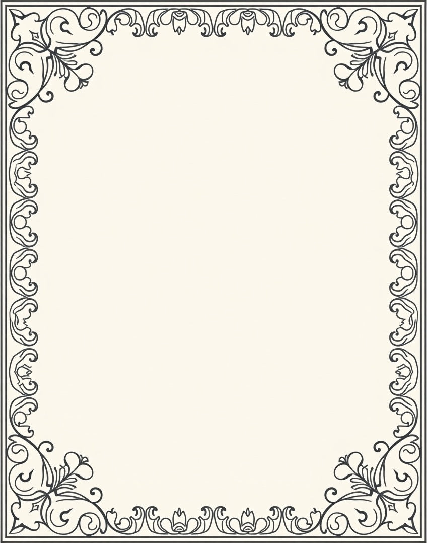 Classic Ornamental Flourish Design Rug