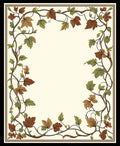 Vine Leaf Pattern Border Design Rug