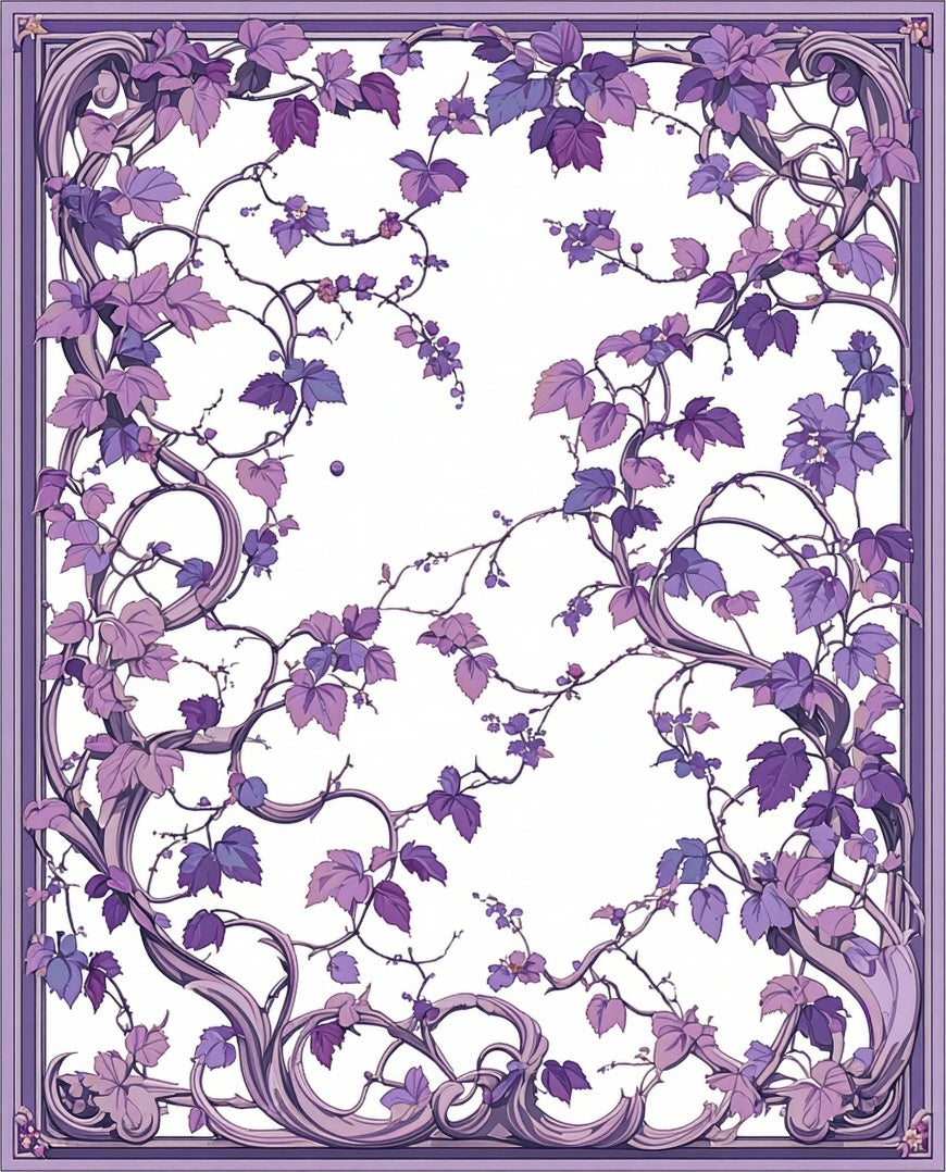 Victorian Vine Leaf Pattern Rug