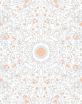 Delicate Floral Swirls Pastel Pattern Rug